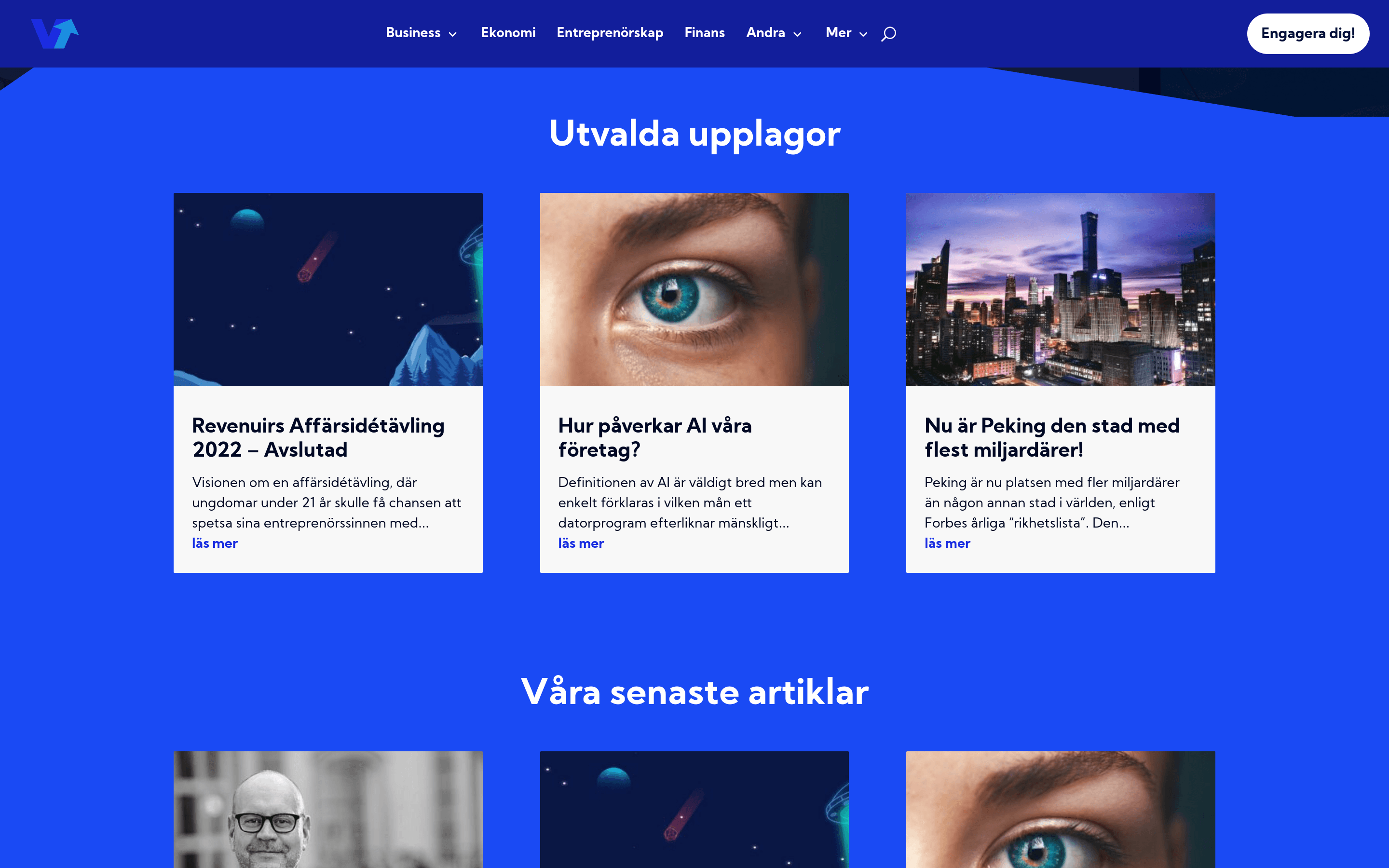 Rutnätsvy av artiklar